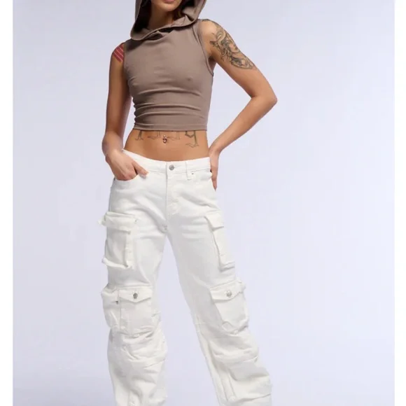 Label Brooklyn Cargo Pocket Wide Leg Jean - Picture 5 of 6